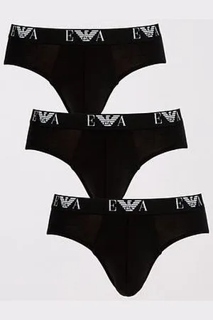 Emporio Armani Three Pack Eva Waistband Stretch Cotton Briefs