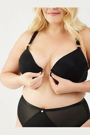 Oola Lingerie Soft Mesh Padded Plunge Front Fastening Bra