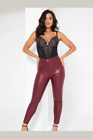 Pour Moi Elise Stretch Faux Leather Skinny Trouser