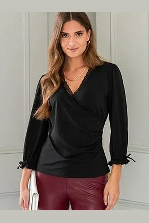 Pour Moi Anya Lace Detail Slinky Jersey Top