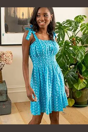 Pour Moi Hannah Embroidered Woven Tie Strap Dress