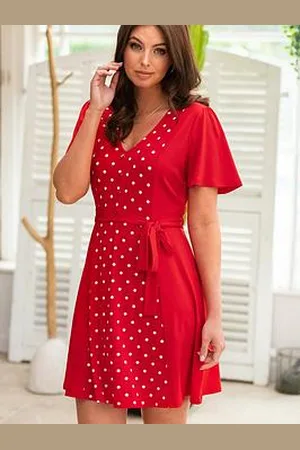 Pour Moi Priya Slinky Jersey Panel Short Sleeve Dress
