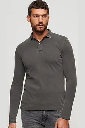 Superdry Studios Long Sleeve Jersey Polo Shirt