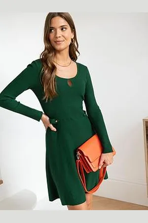 Pour Moi Helen Knit Skater Skirt Dress With Lenzing&Trade; Ecovero&Trade; Viscose Fibres