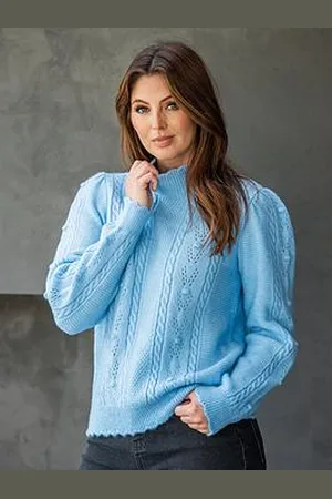 Pour Moi Marina Pointelle High Neck Knit Jumper