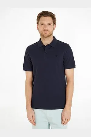 Calvin Klein Stretch Pique Slim Button Polo Shirt