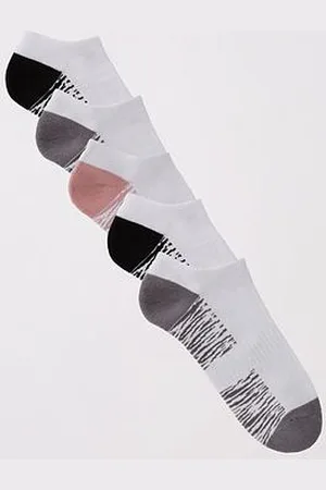 Everyday Basic 5 Pack Targeted Cushioning Trainer Liner Socks