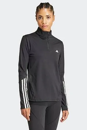 adidas Womens Training Hyperglam 1/4 Zip - Blac