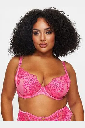 Ann Summers Pink Cross My Heart Embroidered Non Pad Plunge Bra