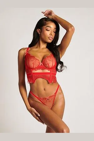 Boux Avenue Monique Big Heart Embroidery Basque