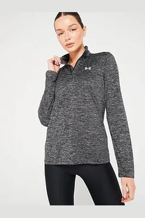Under Armour Womens Training Tech 1/2 Zip - Twist - Black/White