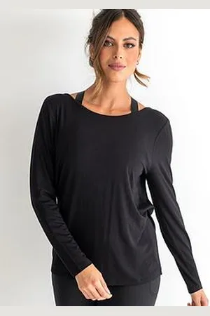 Pour Moi Cross Back Jersey Yoga Top