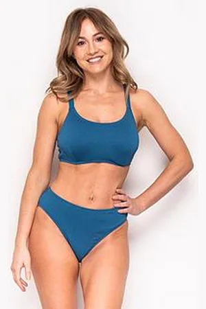 Ivory Rose V Front Bikini Bottom Cobalt - 8