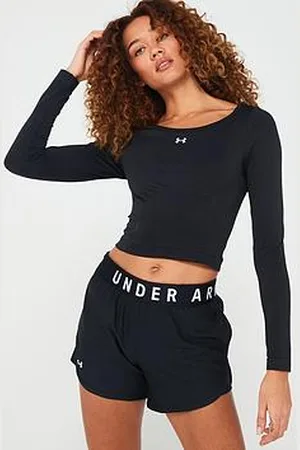 Under Armour Womens Training Seamless Long Sleeve Top - Black/White