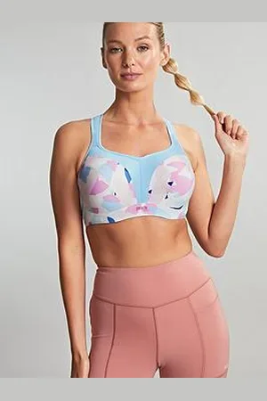 Pour Moi Fuller Bust Empower underwired lightly padded sports bra in ditsy  floral