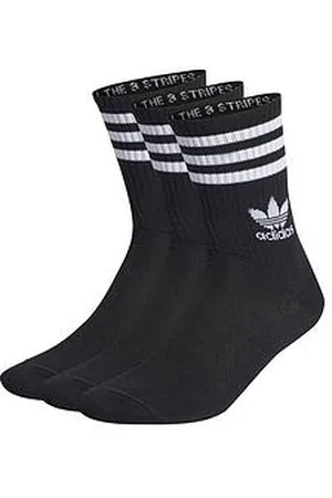adidas Unisex 3 Pack 3 Stripes Crew Socks