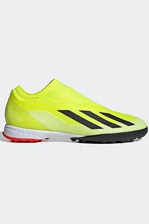 adidas Mens X Crazyfast League Laceless Turf Football Boots - Yellow/