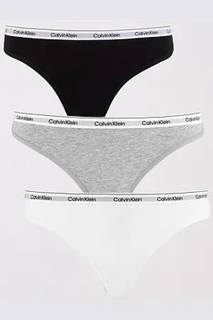 Calvin Klein Carousel Thong, Pack of 3, Black/Rouge/Fuchsia