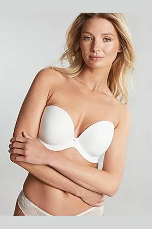 Wonderbra Refined Glamour Padded Strapless Basque Bustier In Ivory