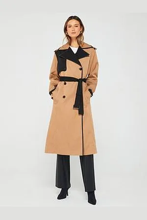 BOSS - Regular-fit trench coat with buckled belt