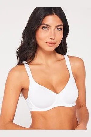 Marks and Spencer Women's Silk & Lace Minimizer Bra, Pale Opaline