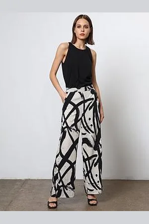 Religion Abstract Wide Leg Trousers
