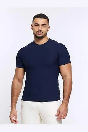 Men's Muscle Fit Ribbed T-Shirt