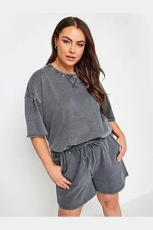 Yours Curve Acid Wash Short