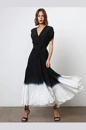 Religion Monochrome Wrap Dress