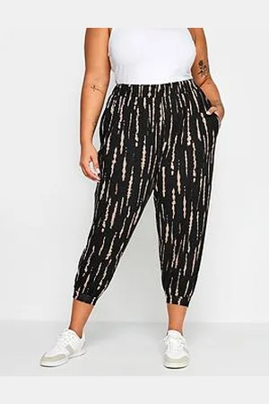 Yours Curve Crop Harem Print Tie Dye