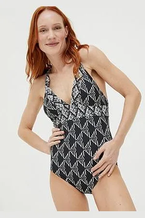 Fat Face Ava Mono Geo Swimsuit