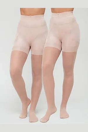 Very 2 Pack Bum, Tum Thigh Sheer Tights (Shiny)