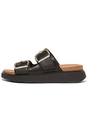 FitFlop Gen-Ff Buckle Two-Bar Leather Slides