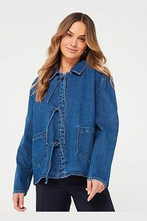 ONLY Thille Long Sleeve Denim Tie Jacket
