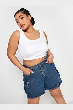 Yours Curve Cargo Elastic Waist Short Midi