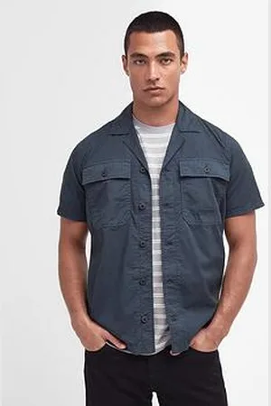 Barbour Short Sleeve Chest Pocket Shirt - Navy