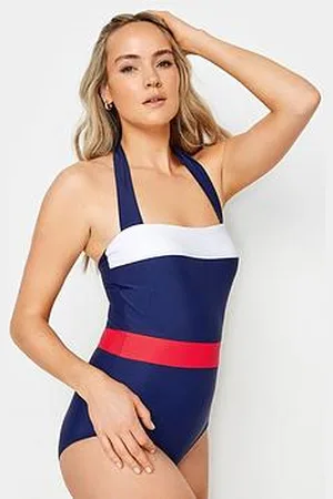 Long Tall Sally Tall Halter Colourblock Swimsuit