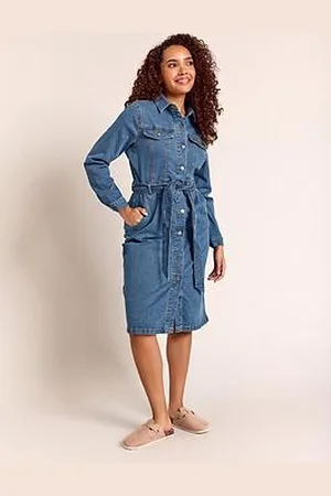 M&Co Denim Shirt Midi Dress