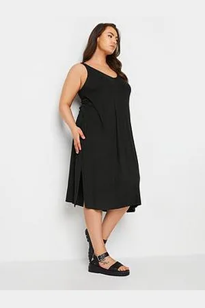 Yours Curve Throw On Beach Dress Shirred Strap