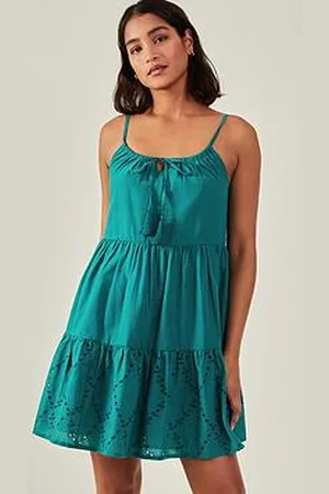 Accessorize Tiered Broderie Beach Dress
