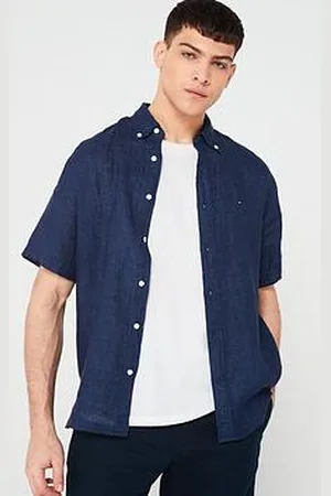 Tommy Hilfiger Pigment Dyed Linen Regular Fit Short Sleeve Shirt