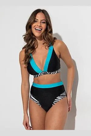 Pour Moi Palm Springs High Leg Tummy Control Brief - /Aqua