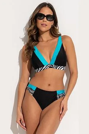 Pour Moi Palm Springs Colour Block Tab Brief - /Aqua