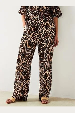MANGO Printed Design Wide Leg Trouser
