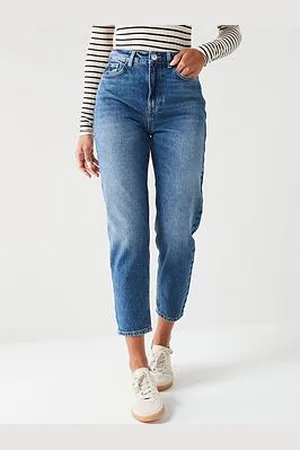 Very High Waist Mom Jeans - Midi Wash