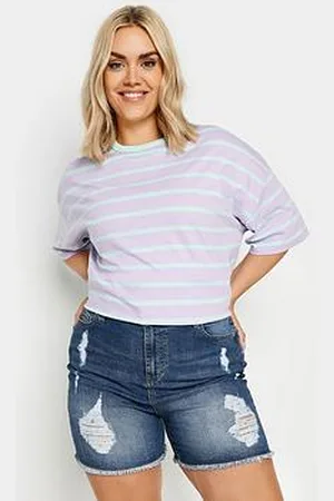 Yours Curve Denim Hot Pant Wash