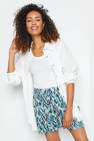 M&Co Blurry Ikat Drawstring Shorts