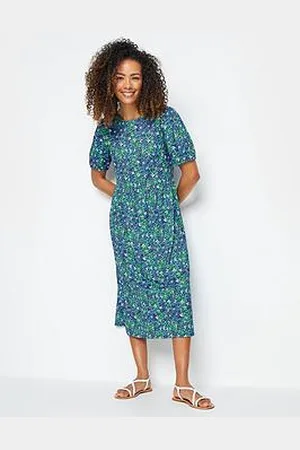 M&Co Ditsy Floral Smock Midi Dress