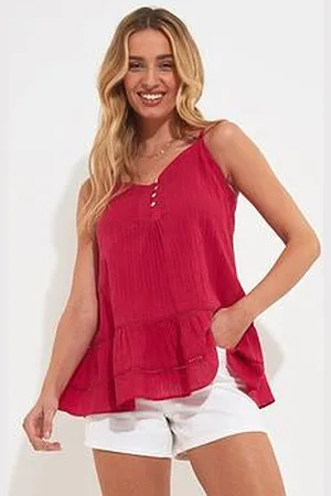 Joe Browns Cotton Vest Top - Red