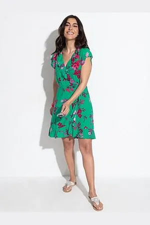 Pour Moi Lenzing&Trade; Ecovero&Trade; Viscose Fibres Frill Wrap Beach Dress